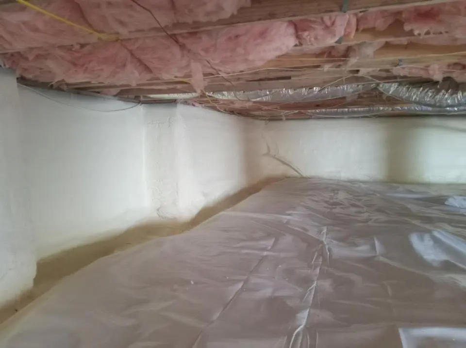 Crawl space encapsulation with closed-cell spray foam for Spray Foam Roofing in Satsuma